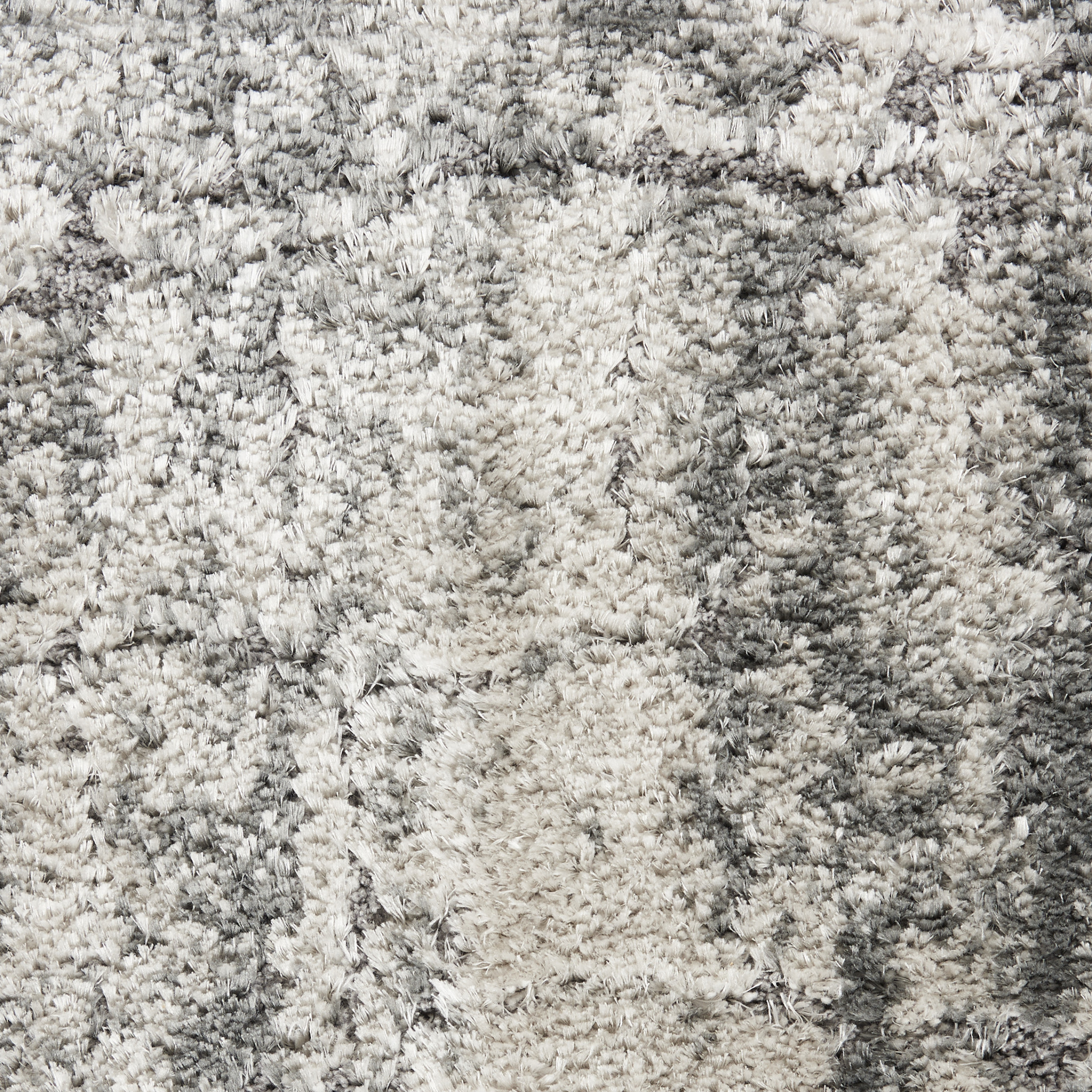 Nourison Luxurious Shag 9' x 12' Ivory Charcoal Shag Indoor Rug