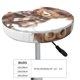 thumbnail image 4 of Balery C Fundas de asiento para taburete de bar redondo de tela de terciopelo ajustables que protegen de arañazos y manchas para sillas de 14 a 17 pulgadas.-14 inch, 4 of 7