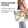 thumbnail image 3 of Bingfone Canvas Tote Bag for Women with Inner Pocket Aesthetic Cute Shopping Tote Bags Reusable Grocery Bags-Western Desert Cowboys3, 3 of 9