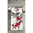 thumbnail image 3 of Ambesonne Rowan Quilted Bedspread Set 2 Pcs, Branch of Rowan Art, Twin Size, Grey Red Black, 3 of 3