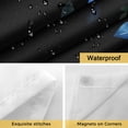 thumbnail image 4 of Colorful Leaf No Hooks Shower Curtain with Snap-in Liner Pastoral Plant Watercolor Black Background Shower Curtains for Bathroom, Waterproof, Easy Install, Washable 54"x78", 4 of 9
