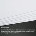 thumbnail image 4 of Glitter EVA Foam Sheets Soft Paper Self-Adhesive 11.8 x 7.8 Inch White 2 Pcs, 4 of 6