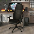 thumbnail image 3 of Gra Faux Leather Gaming Chair, Black and Brown, 3 of 8