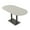 Light Gray w/Black Base, variant on Racetrack Bistro Height Meeting Table T-Shaped Metal Base 46x84 Bar Table