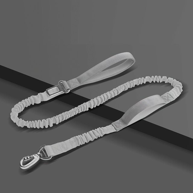 CNKOO Heavy-Duty Polyamide Dog Leash with Shock-Absorbing Bungee Dual Padded Handles for Training and Safety Control 4-Foot Length Suitable for All Dog Breeds