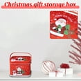 thumbnail image 3 of Christmas Metal Tinplate Box With Handle Gift Storage Jar Decorative Gift Box Candy Jar Cookie Jar for Festive Decorative Organizer, 3 of 4