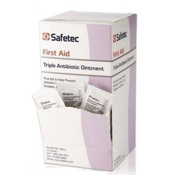 (4 Boxes) Triple Antibiotic First Aid Ointment Cream, 144 pcs/Box - (MS-60789)