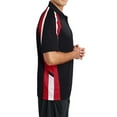 thumbnail image 3 of Mafoose Men's Tricolor Micropique Sport-Wick® Polo Black/ True Red/ White X-Small, 3 of 5
