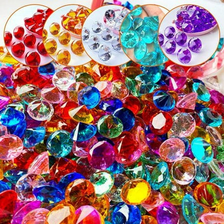 40 Pcs Colorful Plastic Gems, Gemstones For Kids, Fake Diamond Plastic  Jewels, Acrylic Gems For Crafts, Pirate-themed Projects, Party Decorations,  Vas
