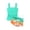 Mint Green, variant on Tankini Swimsuit for Girls Summer Beach Vacation 2 Piece Bathing Suits Square Collar Smocked Tan Tops & Hawaiian Shorts 1-10Years