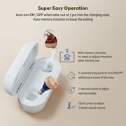 Vivtone Supermini OTC Rechargeable Hearing Aids, CIC Hearing Aids for Seniors Adults, Gift for Mothers Day, Pair