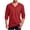 Red, variant on DYTTDG Men's Notched V-Neck Long Sleeve T-Shirt | Solid Color Loose Fit Casual Breathable Pullover for Daily and Workout, Lightweight Knit Athletic Top