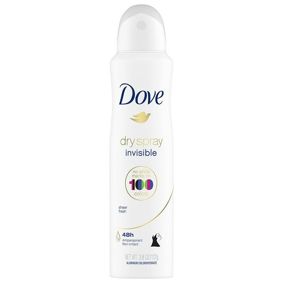 Dove Dry Spray Antiperspirant Invisible Sheer Fresh, 3.8 oz, 2 Pack