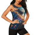 thumbnail image 2 of Fotbe Colorful Planet Universe Blusas Sin Mangas para Mujer – Estilo Casual, Corte Suelto, Slim-Fit, Cuello Redondo Deportivo, Tops de Verano para Gimnasio y Yoga-Medium, 2 of 7