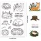 thumbnail image 2 of Sellos de goma transparentes con animales, plantas, palabras, vintage, conejo durmiendo, oso, Merlion, ardilla, zorro, raíz de avellano, matasellos de silicona., 2 of 9