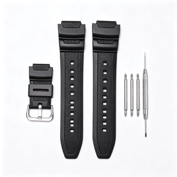 DESIGNICE Resin Watch Strap Compatible with Ae1200Wh Ae-1300Wh F108Wh W218H W-219H W-800H Men'S Waterproof Rubber Band Replacement Bracelet,Breathable 22Mm Sailcloth Watch Strap