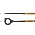 thumbnail image 3 of WWS-Risotto Spoon, Cooking Utensil, Perfect for Stirring and Serving Risotto, Durable BPA-Free Matte Black Silicone, Acacia Wood Handles, Safe for Nonstick Cooking Surfaces, 3 of 4
