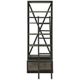 thumbnail image 3 of Industrial Modern Contemporary Living Room Wood Metal Stand Brown, 3 of 4