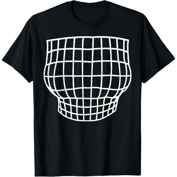 t-shirt Magnified Chest Optical Illusion T-Shirt mens，black，women，funny，journey，Crew Neck, Short Sleeve,printing