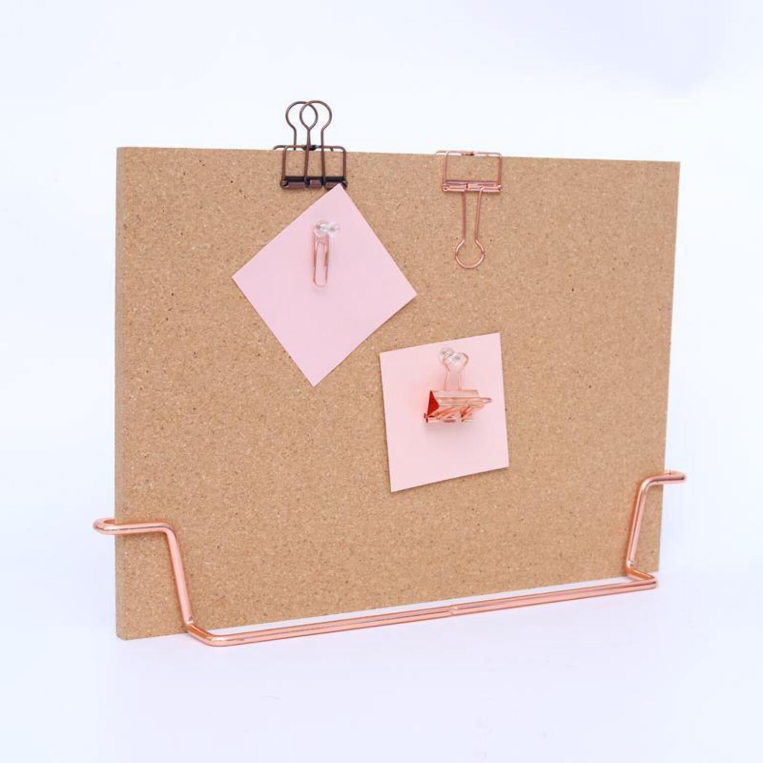 Multitasky Standing Cork Bulletin Board - Rose Gold