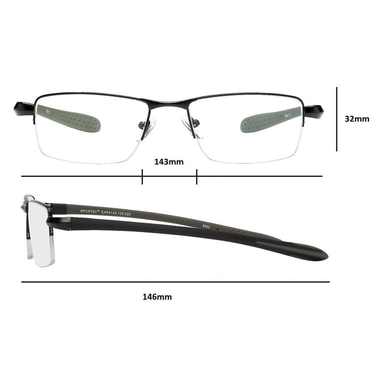 axsxk  SAV Sportex Reading Glasses, Semi-Rimless Sport Frame, AR4145, +