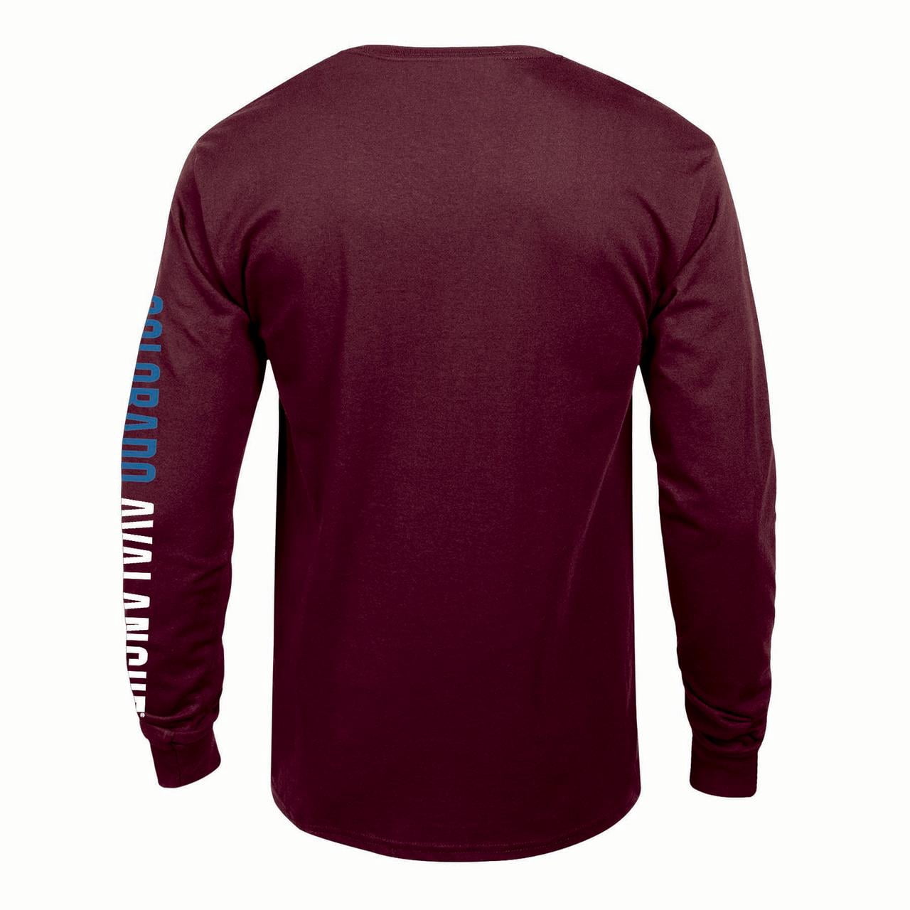 NHL Colorado Avalanche Men's Team Color Double Graphic Long Sleeve T-Shirt