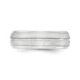 thumbnail image 4 of 925 Sterling Silver 7mm Brushed Fancy Band Ring Size 7 -  Jewelry Gift for Mom, 4 of 5