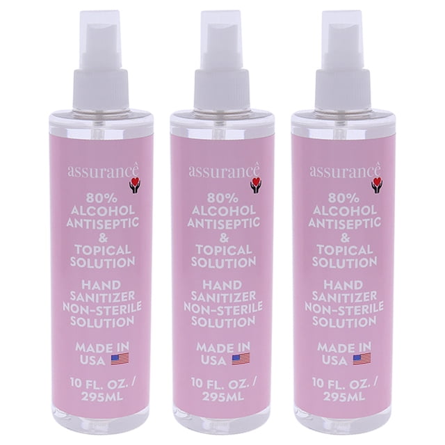 Solución desinfectante para manos no estéril de Assurance para unisex - Desinfectante para manos de 10 oz - Paquete de 3