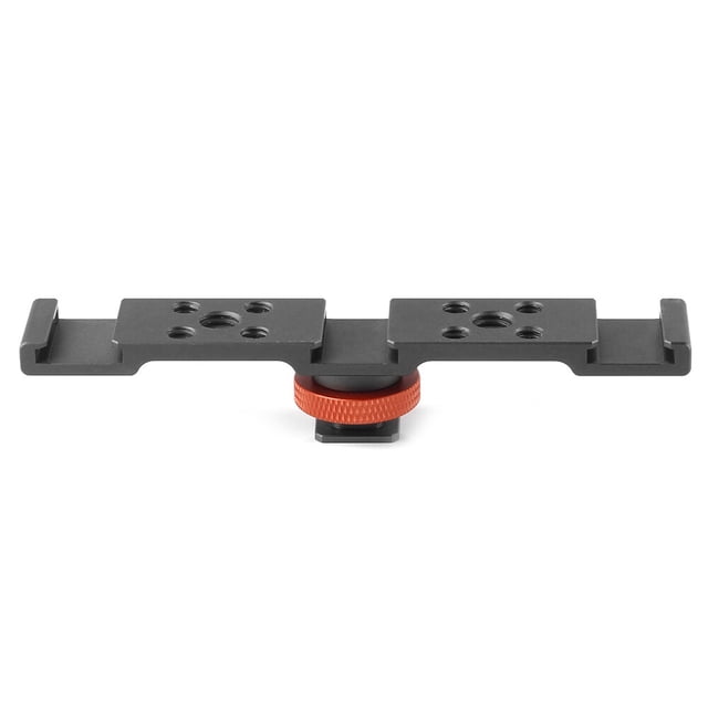 Mistaha Aluminum Triple Cold Shoe Mount Plate Bracket for Camera Microphone LED Light Mounting