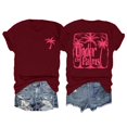thumbnail image 5 of TSADFHJI Hauts pour Femmes Tendance 2024 T-Shirts Graphiques d'Été Manches Courtes m Rouge, 5 of 5
