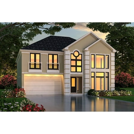 015-9299: Luxury Traditional 3 Bed, 3 Bath Luxury Home Plan, 3462 Sq Ft: Full Blueprints with License to Build by Home Plan Marketplace - Lesuto