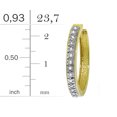 thumbnail image 3 of Galaxy Gold 14K Yellow Gold Natural Diamond Huggie Earrings - April Birthstone - Strength & Brilliance - Fine Jewelry for Women, 3 of 4