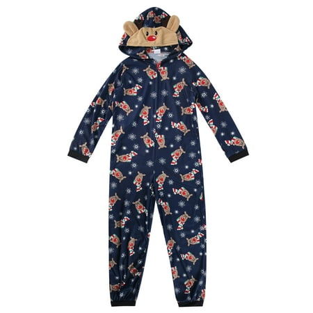 

Farrubbyine8 Christmas Family Matching Jumpsuit Pajama Elk Hoodie Sleepwear