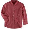 thumbnail image 1 of IZOD Camisa de vestir con botones a rayas deportivas de lujo para hombre, rojo, XXX-Large, 1 of 1