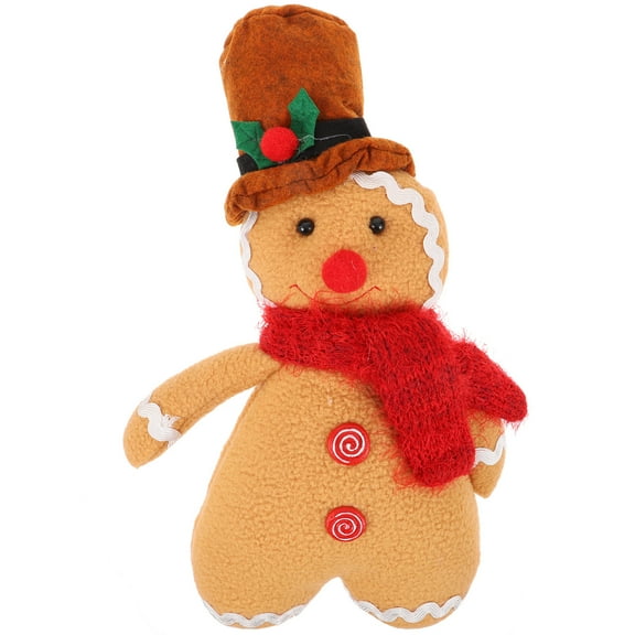 FONDOTIN Gingerbread Man Statue Gingerbread Man Doll PP Cotton Multi 1Pcs