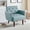 BLue, variant on Modern PU Accent Chair, Upholstered Armchair with Solid Wood Legs, 300 LBS Capacity, Ideal for Living Room, Bedroom, Reading Nook