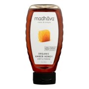 (6 pack) (6 Pack) Madhava Organic Light Amber Honey, 16 Oz
