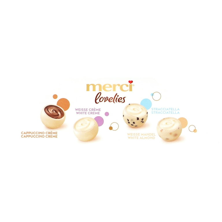 Merci LOVELIES White chocolate variety in a GIFT BOX 185g/6.53 oz