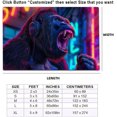 thumbnail image 2 of Monkey Rug & Home Decor-Cool Gorilla Black Area Rugs-Animal Monkey Rug Carpet Durable & Non-Slip Modern Rugs for Living Room Bedroom Man Cave Decorative-L75GK, 2 of 7