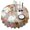 Pomeranian Dog And, variant on Poodle Dog and Footprint Round Tablecloth 60"x60",Wrinkle Wipeable Table Cloth for Kitchen Dining Room Picnic Patio Party