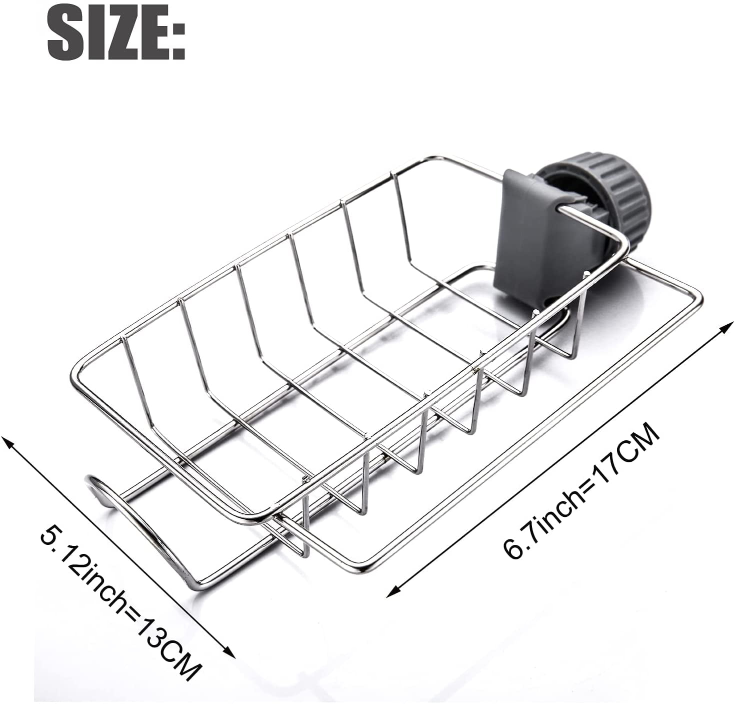 LIGHTSMAX Sink Caddy Organizer,Kitchen Faucet Sponge Holder, Drainer Caddy  for Dish Washing, Stainless Steel Faucet Storage Rack Hanging, Shelf Soap  Sponge Storage Rack, Holder Faucet Sponge Hanging in the Sink Caddies  department
