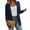 Sea blue, variant on Solid Color Spring Fall Women Long Sleeve Casual Open Front Knit Blazer Coat