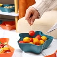 thumbnail image 4 of Ludlz Five-pointed Star Fruit Plate Large Capacity Food Grade Plastic Multi-purpose Snack Fruit Nut Food Serving Tray Bowl Dish Holder Kitchen Supplies, 4 of 7