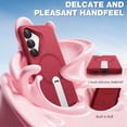 thumbnail image 2 of ExoGuard for Samsung Galaxy S25 Plus Case, Adjustable Metal Kickstand, Soft Skin-Friendly Silicone Cover, Anti-Scratch Microfiber Lining - Red, 2 of 7