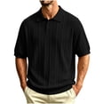 thumbnail image 2 of COSFO Polo Shirts Men Short Sleeve Golf Casual Black Shirt Collared Pullover Performance Classic Fit Textured Shirts for Men, 2 of 6