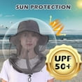 thumbnail image 2 of HOMEYA Mosquito Head Net Hat for Men & Women,Wide Brim Sun Hat with Bug Proof Mesh,UV Protection Bucket Hat for Outdoor Fishing Hiking Gardening,Dark Gray, 2 of 8