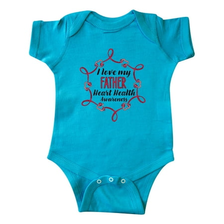 

Inktastic I Love My Father Heart Health Awareness Gift Baby Boy or Baby Girl Bodysuit