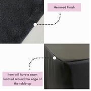 Your Chair Covers - 8 ft x 18 inches Fitted Polyester Rectangular Tablecloth Open Back Black