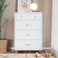 thumbnail image 4 of Soho 4 Drawer Chest, White/Natural, 4 of 7