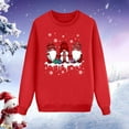thumbnail image 2 of Adeawade Christmas Pajamas Family Kids Kids Crewneck Sweatshirts Long Sleeve Xmas Pullover Tops For Festival Party Lightweight Homewear Red Xl, 2 of 4